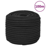 Vidaxl -Bootseil 14 mm 100 m Polypropen schwarz