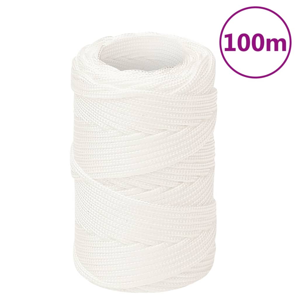 Vidaxl Boot Rope 2 mm 100 m Polropypylen voll wäiss