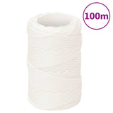Vidaxl Boot Rope 2 mm 100 m Polropypylen voll wäiss