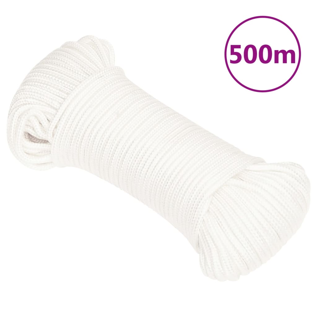 Vidaxl Boat Rope 4 mm 500 m polipropileno blanco completo