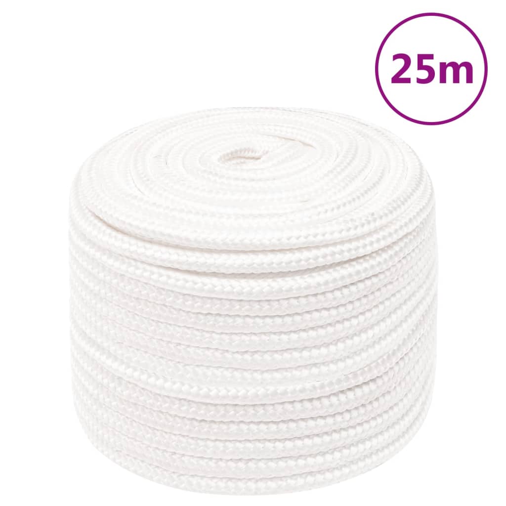 Vidaxl Boot Rope 14 mm 25 m Polypypylen voll wäiss