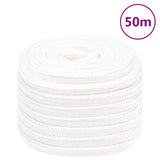 Vidaxl čolna vrvi 20 mm 50 m polipropilen polno bela
