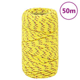 Vidaxl båttau 2 mm 50 m polypropylen gul