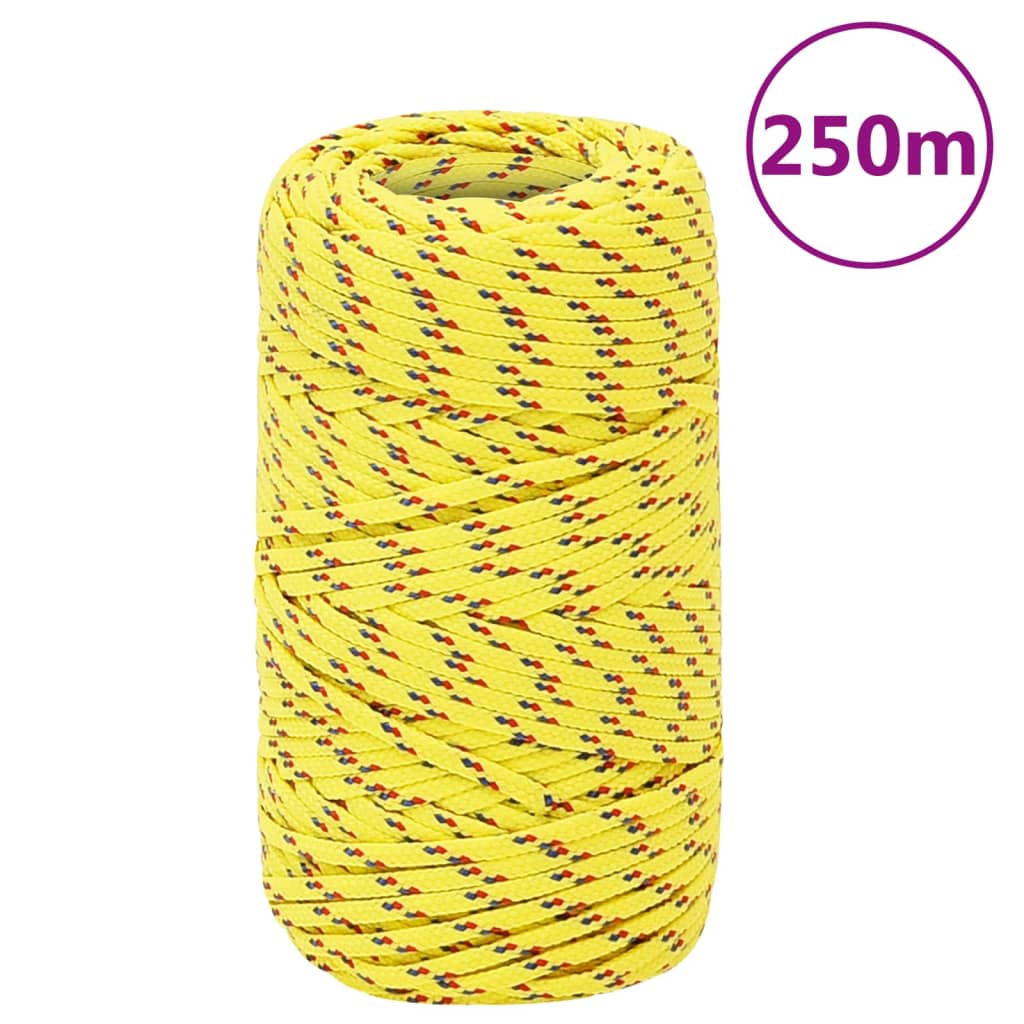 Vidaxl boat rope 2 mm 250 m polypropylene yellow