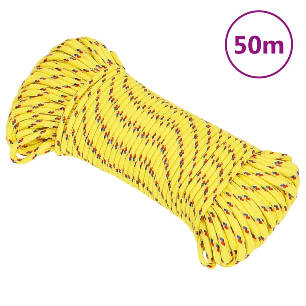 Vidaxl Boot rope 3 mm 50 m polypropylene yellow
