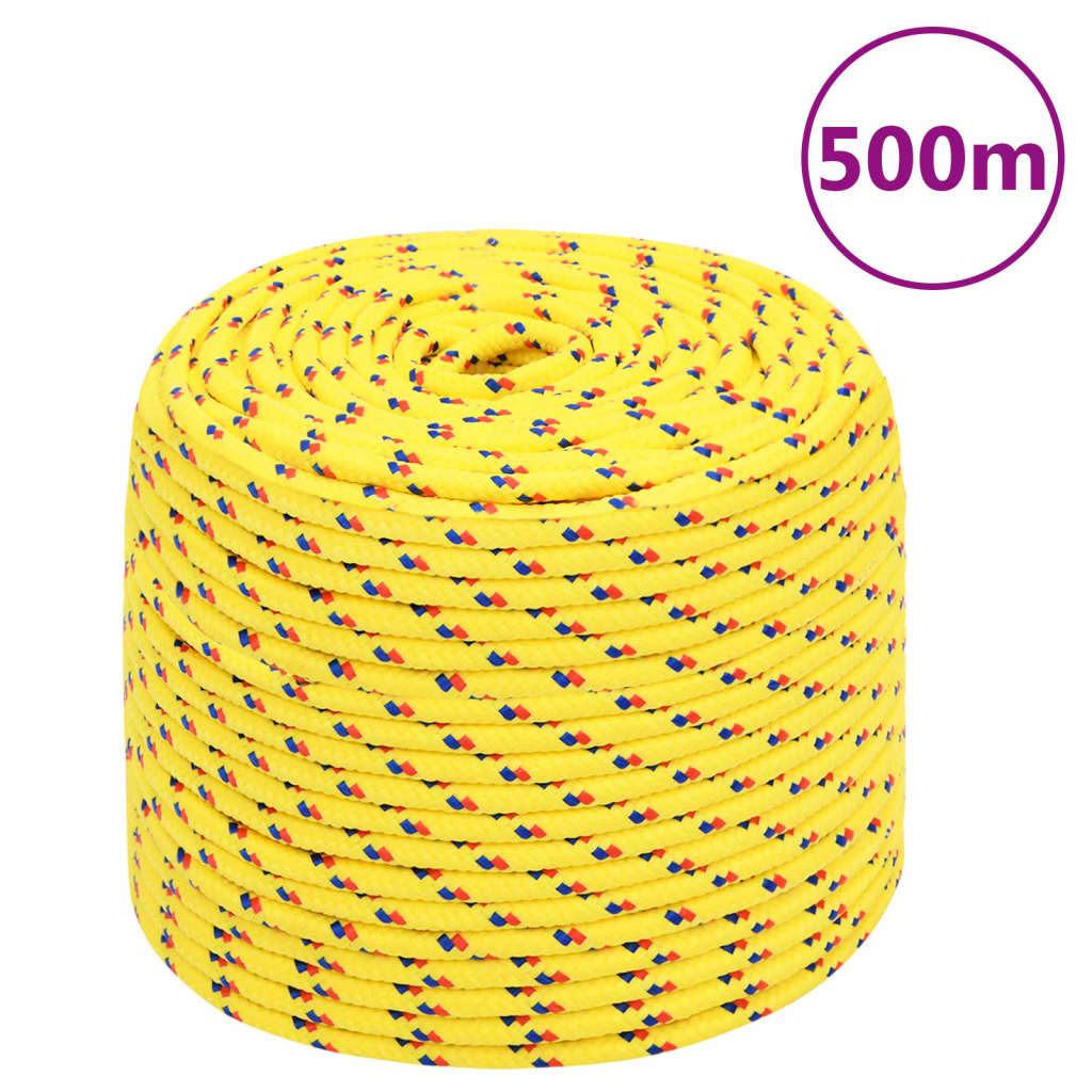 Vidaxl čoln vrv 6 mm 500 m polipropilen rumena
