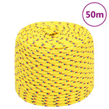 Vidaxl boat rope 8 mm 50 m polypropylene yellow
