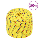 Vidaxl čoln vrv 12 mm 100 m polipropilen rumena
