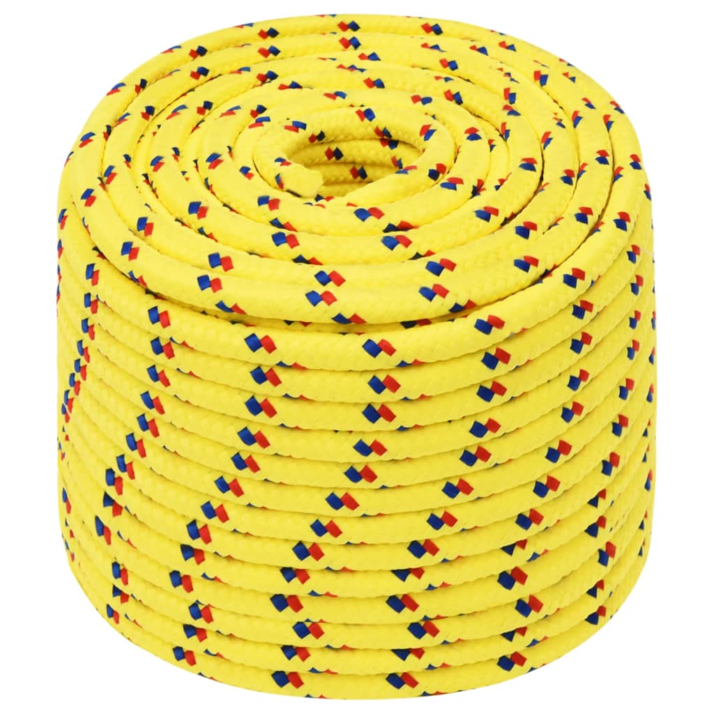 Vidaxl čoln vrv 12 mm 100 m polipropilen rumena