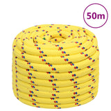 Corde de bateau vidaxl 20 mm 50 m en jaune en polypropylène