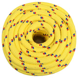 Corde de bateau vidaxl 20 mm 50 m en jaune en polypropylène