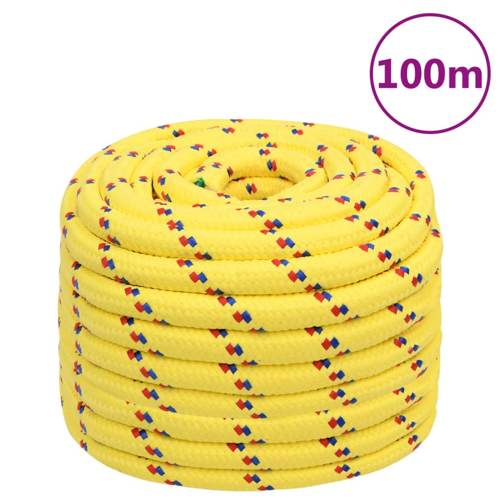 Lina łodzi vidaxl 20 mm 100 m polipropylenowa żółta