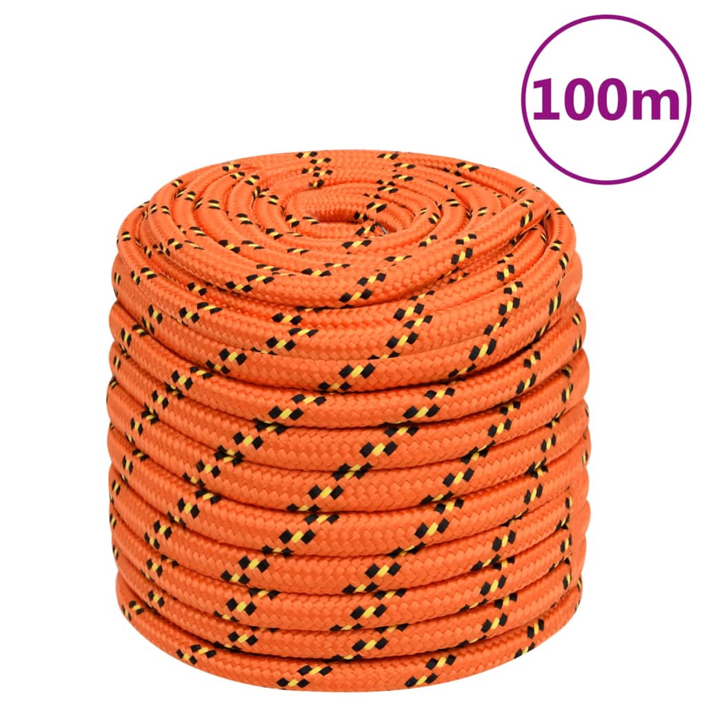 Vidaxl boat rope 18 mm 100 m polypropylene orange