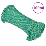 Corde de bateau Vidaxl 4 mm 100 m vert polypropylène