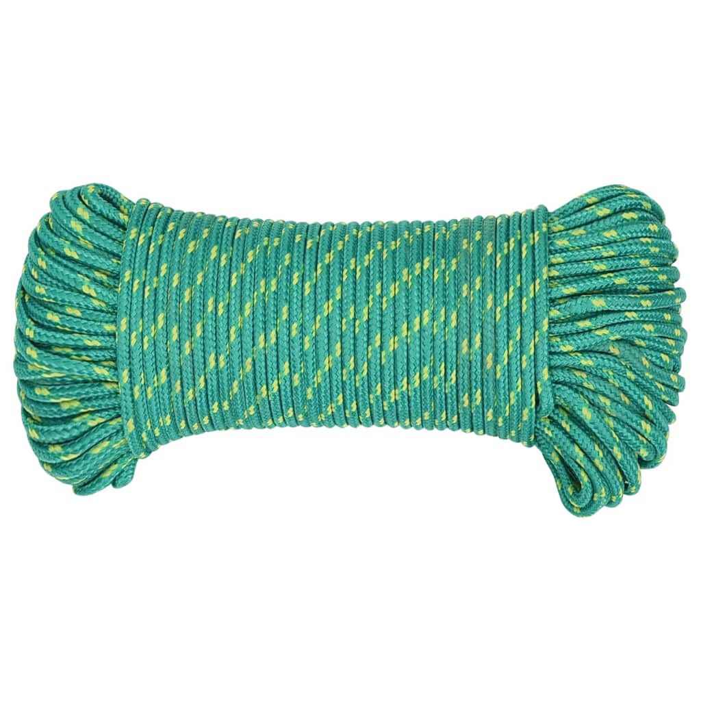 Corde de bateau Vidaxl 4 mm 100 m vert polypropylène