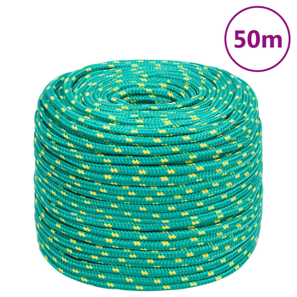 Corde à bateau Vidaxl 8 mm 50 m vert polypropylène