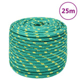 Corde à bateau Vidaxl 12 mm 25 m de polypropylène vert