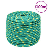 Corde à bateau Vidaxl 12 mm 100 m de polypropylène vert