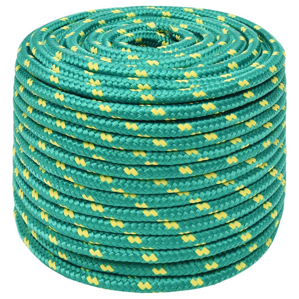 Vidaxl boat rope 14 mm 25 m polypropylene green