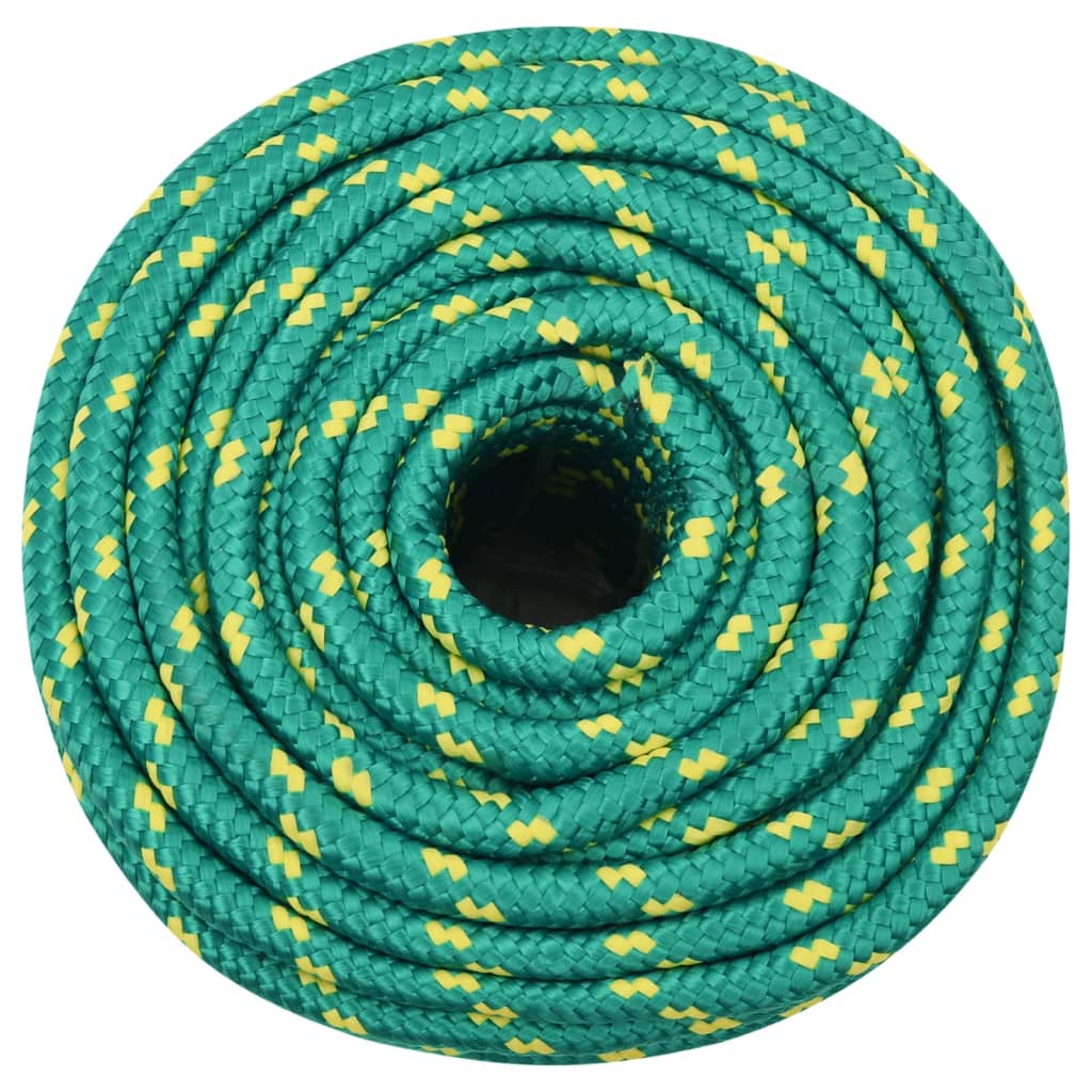 Vidaxl boat rope 14 mm 25 m polypropylene green