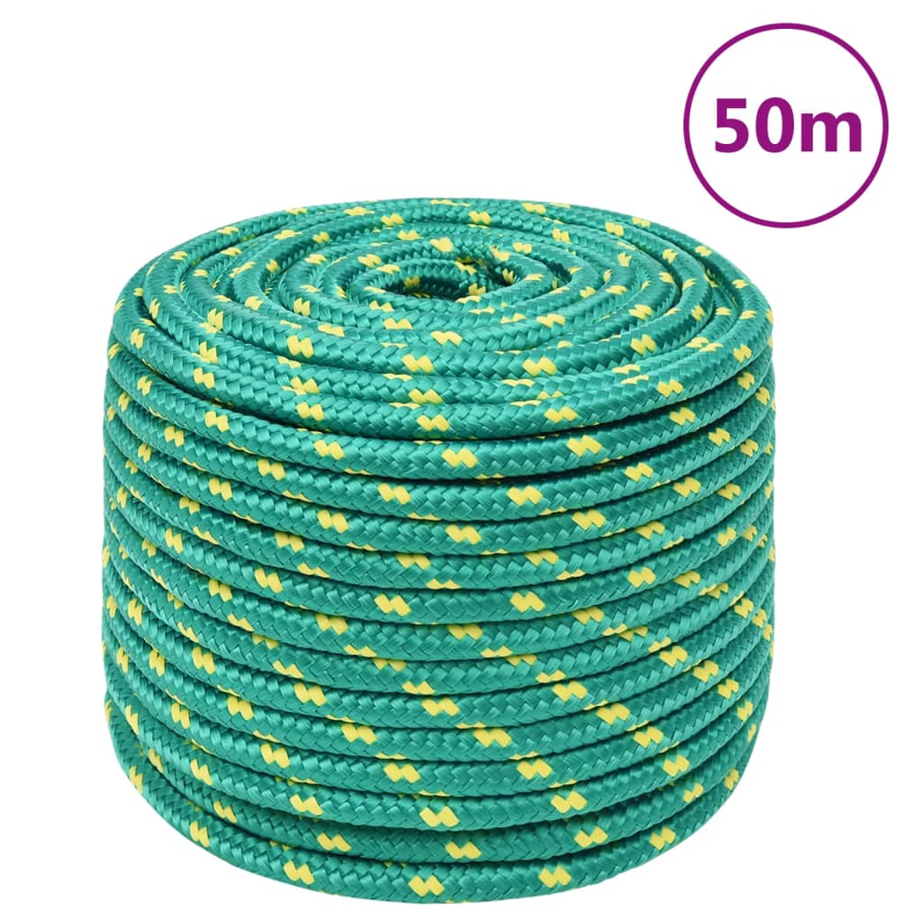 Corde de bateau vidaxl 14 mm 50 m vert polypropylène