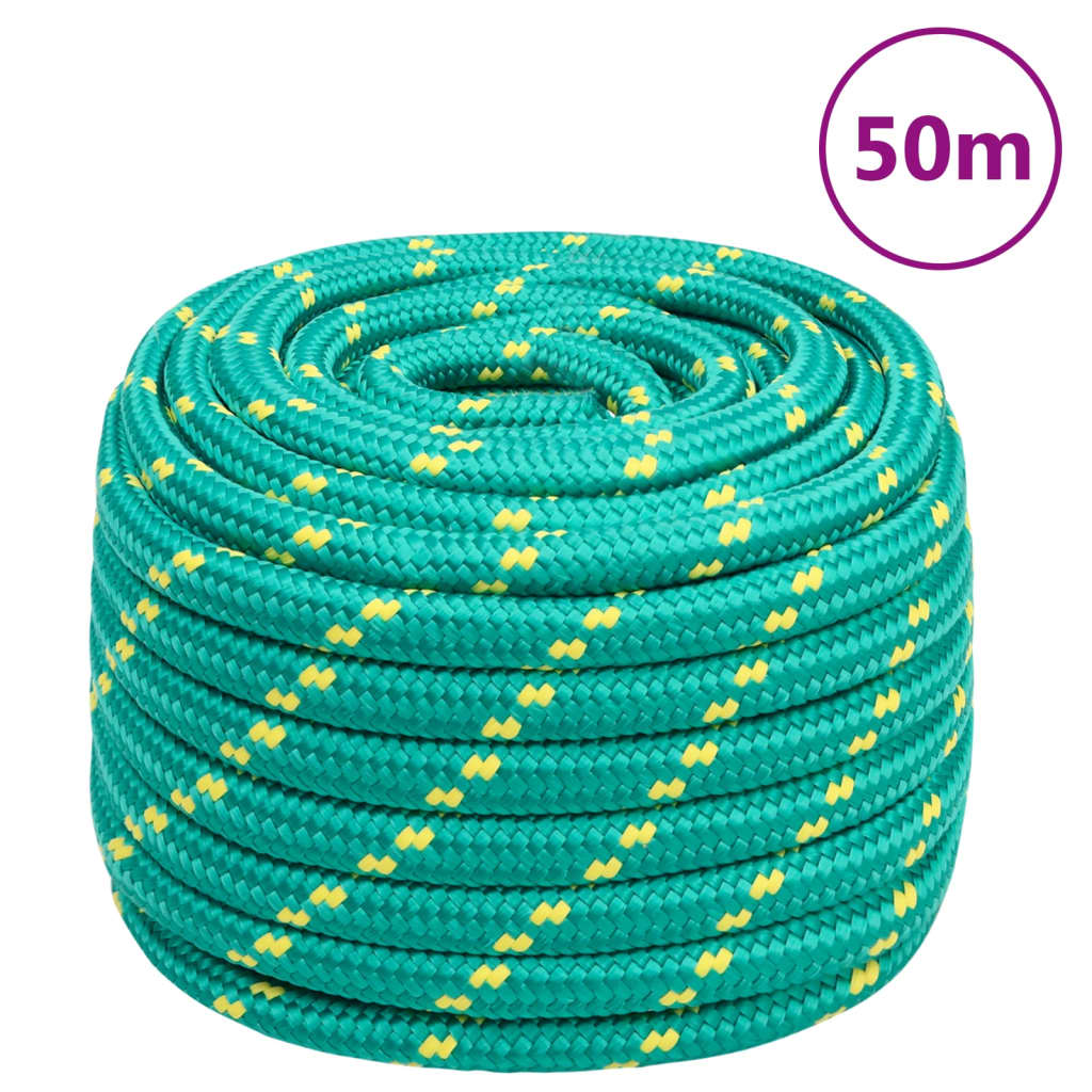 Vidaxl čolna vrvi 20 mm 50 m polipropilen zelena