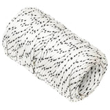 Corde de bateau vidaxl tressée 2 mmx25 m en polyester blanc