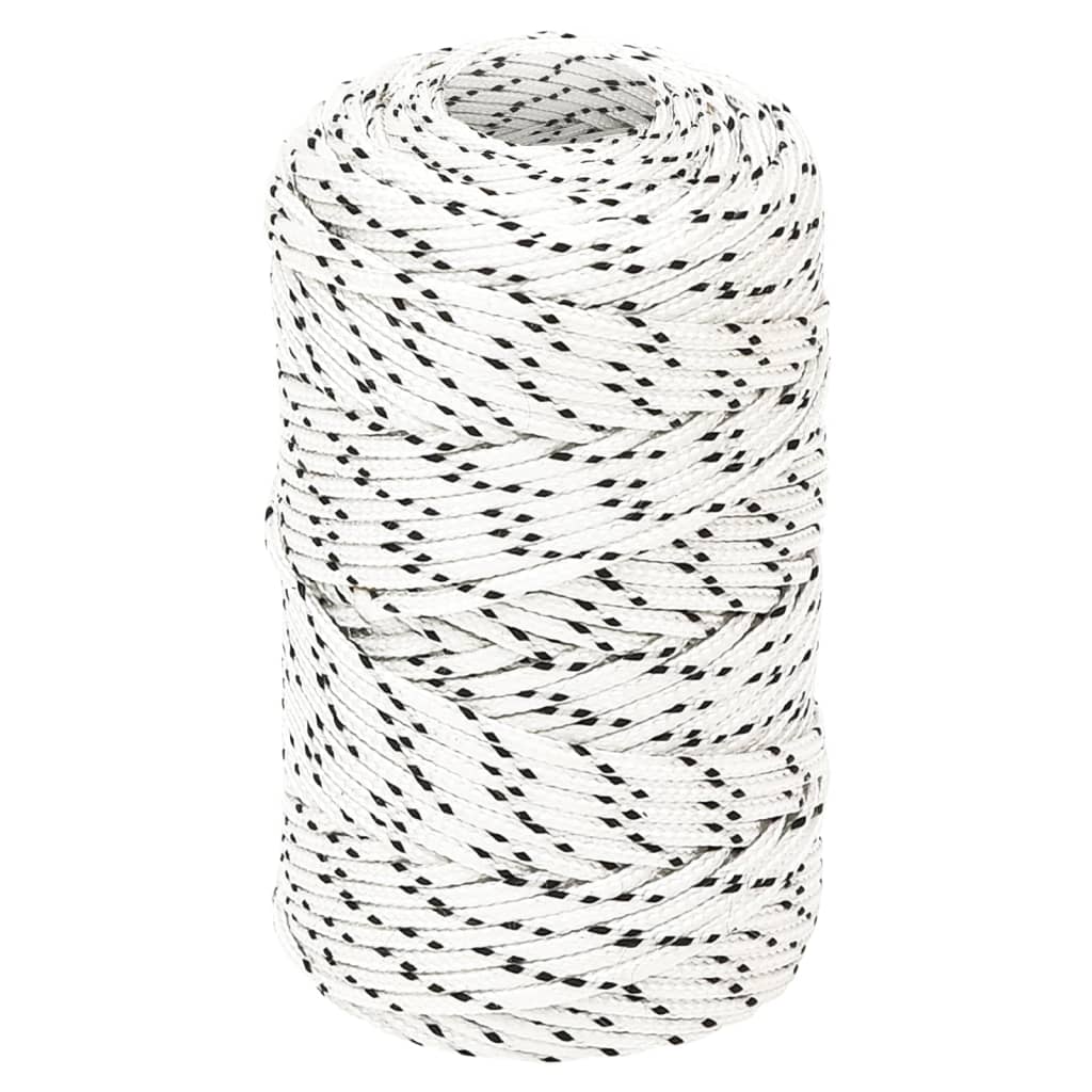 Vidaxl Boot Rope bremated 2 mm x 250 m Polyester wäiss
