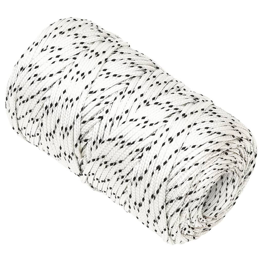 Vidaxl Boot Rope bremated 2 mm x 250 m Polyester wäiss