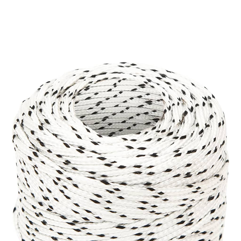 Vidaxl Boot Rope bremated 2 mm x 250 m Polyester wäiss