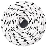 Vidaxl Boot Rope Braved 6 mmx25 m Polyester Wäiss