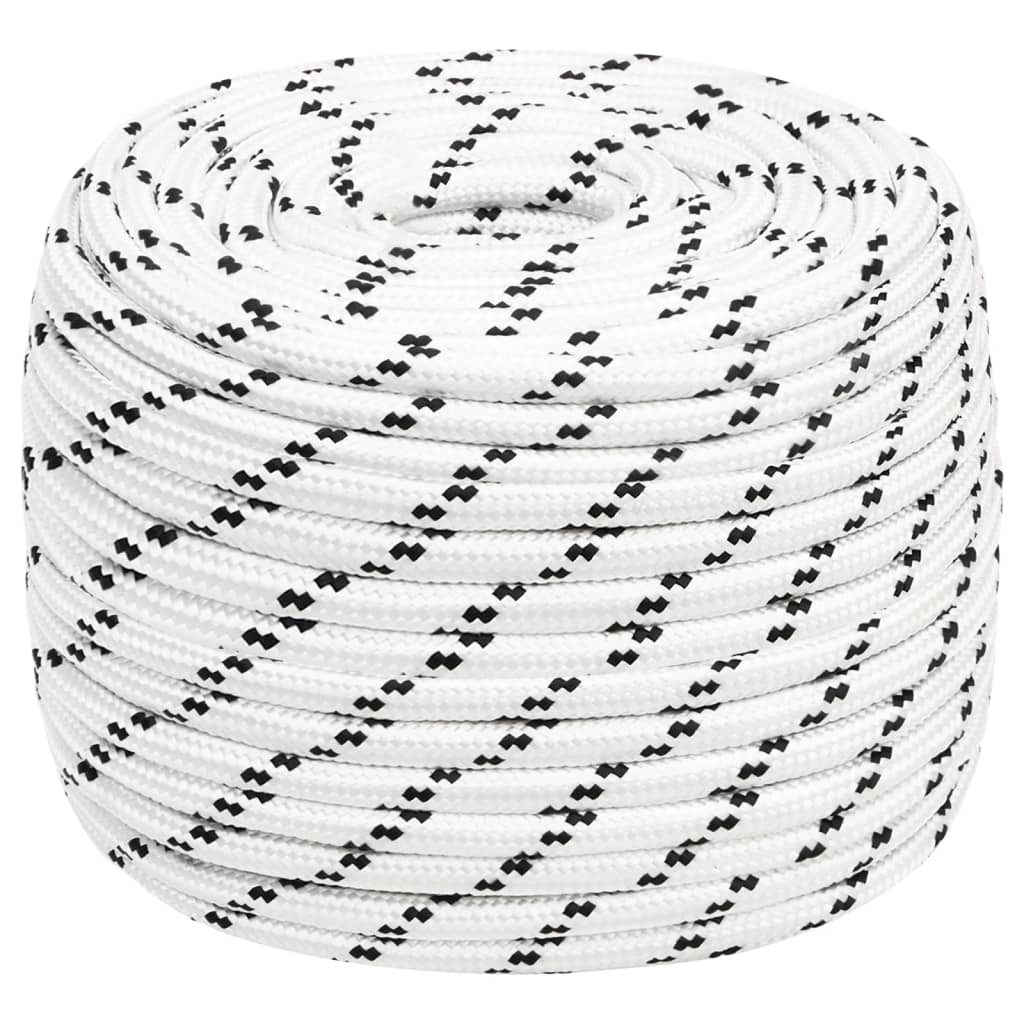 Vidaxl Boot Rope breded 14 mmx25 m Polyester wäiss