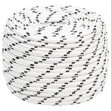 Vidaxl Boot Rope breded 14 mmx25 m Polyester wäiss