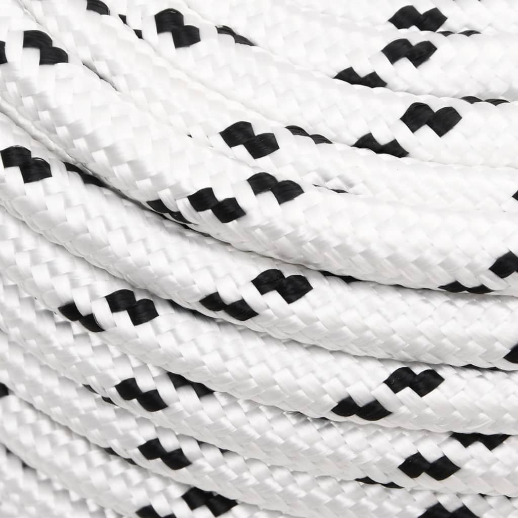 Vidaxl Boot Rope breded 14 mmx25 m Polyester wäiss