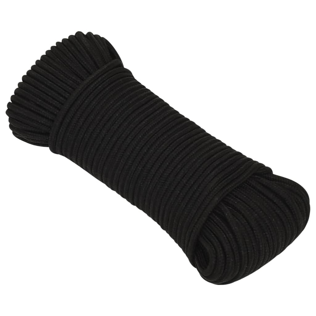 Vidaxl Werkouw 4 mm 25 m polyester svart