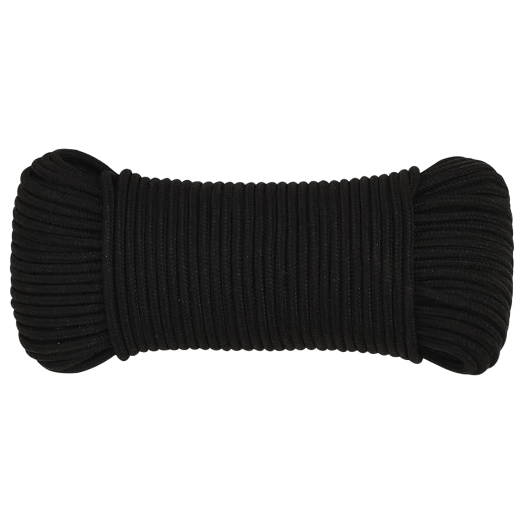 Vidaxl Werkouw 4 mm 100 m Polyester Black
