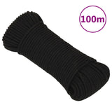 Vidaxl Werkouw 5 mm 100 m polyester černá