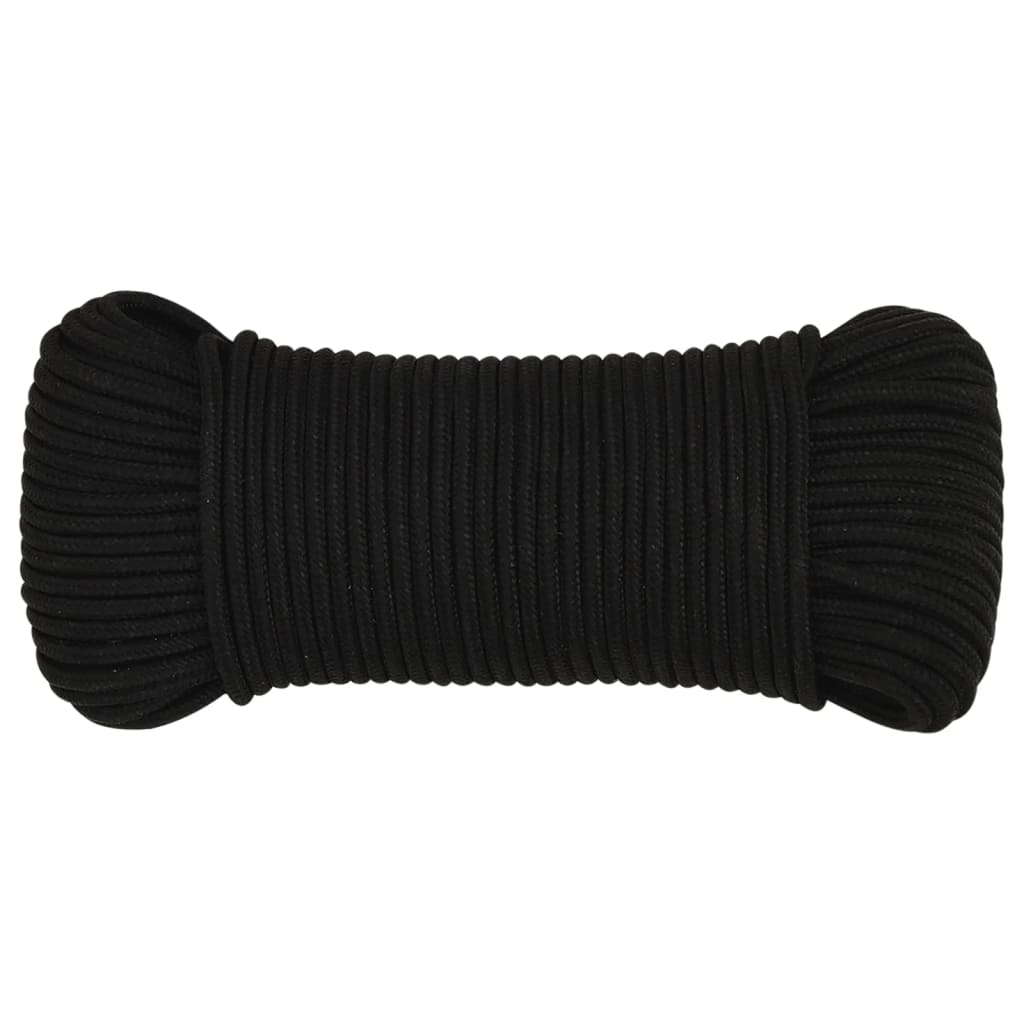 Vidaxl Werkouw 5 mm 100 m polyester černá