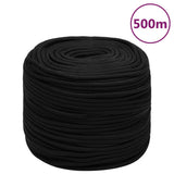 Vidaxl werkouw 6 mm 500 m poliester črna