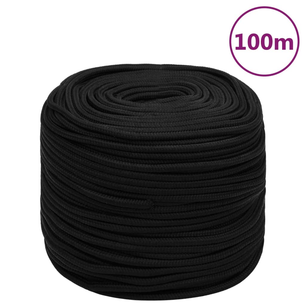 Vidaxl Werkouw 8 mm 100 m polyester black
