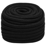 Vidaxl Werkouw 20 mm 50 m poliestere nero