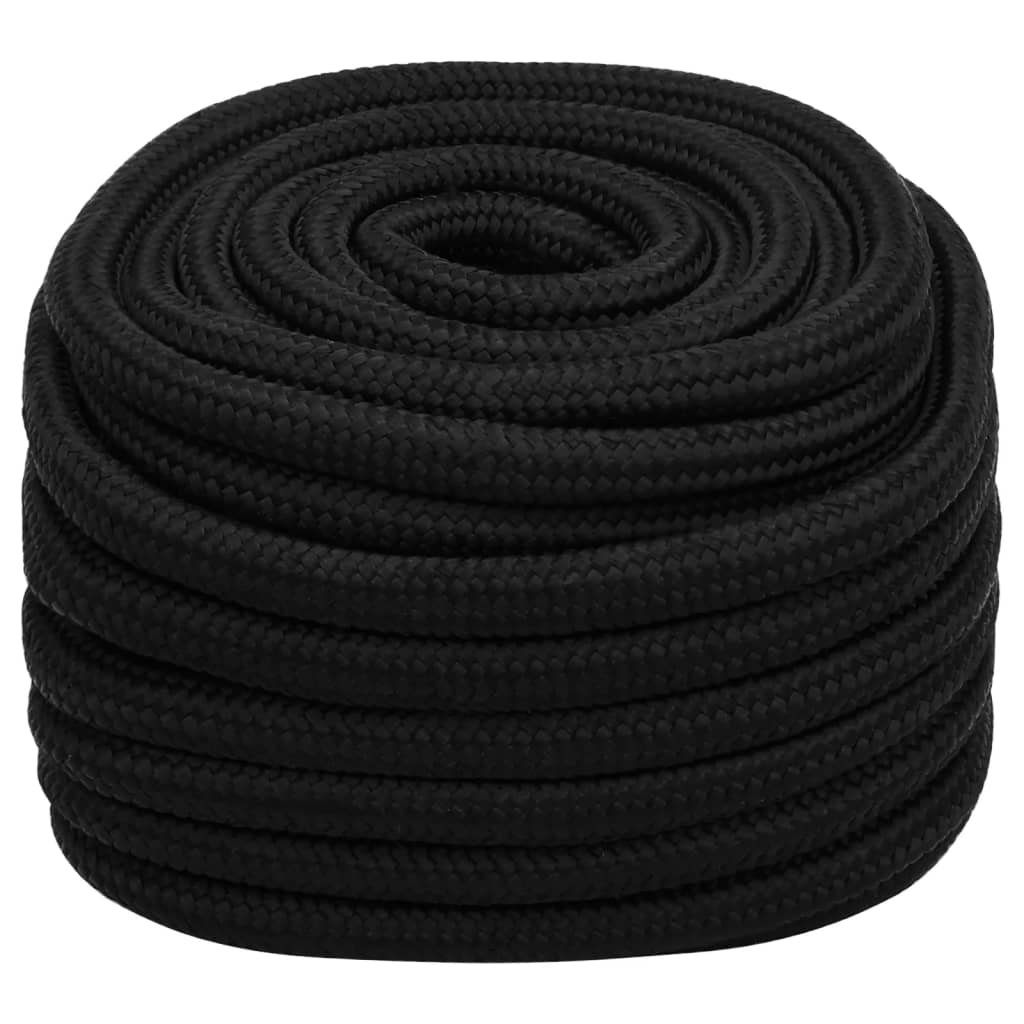 Vidaxl werkouw 25 mm 50 m poliester črna