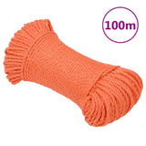 Vidaxl Werkouw 6 mm 100 m polypropen oranje