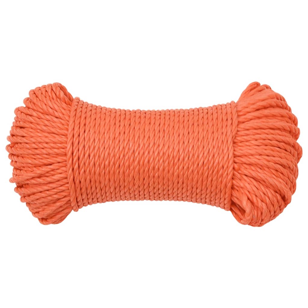 Vidaxl Werkouw 6 mm 100 m polypropen oranje
