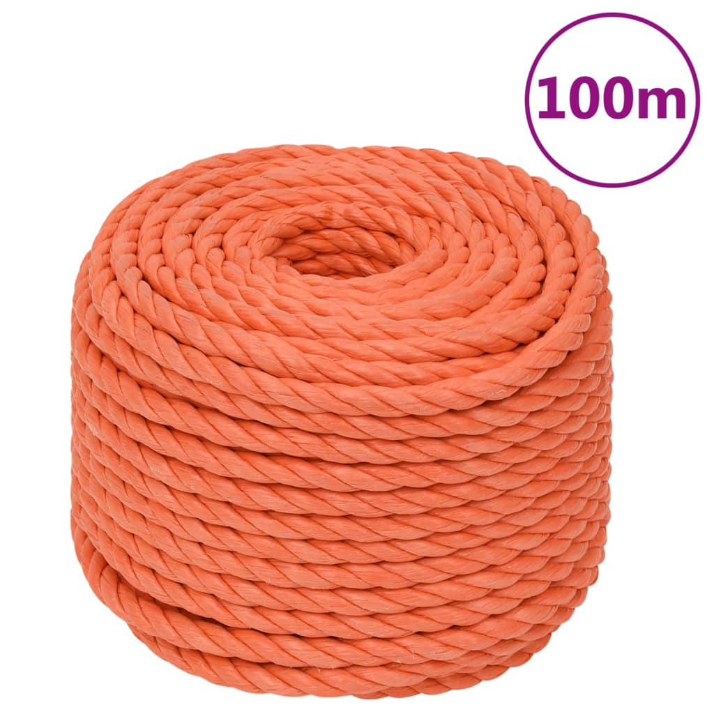 Vidaxl Werkouw 24 mm 100 m Polypropene Oranje