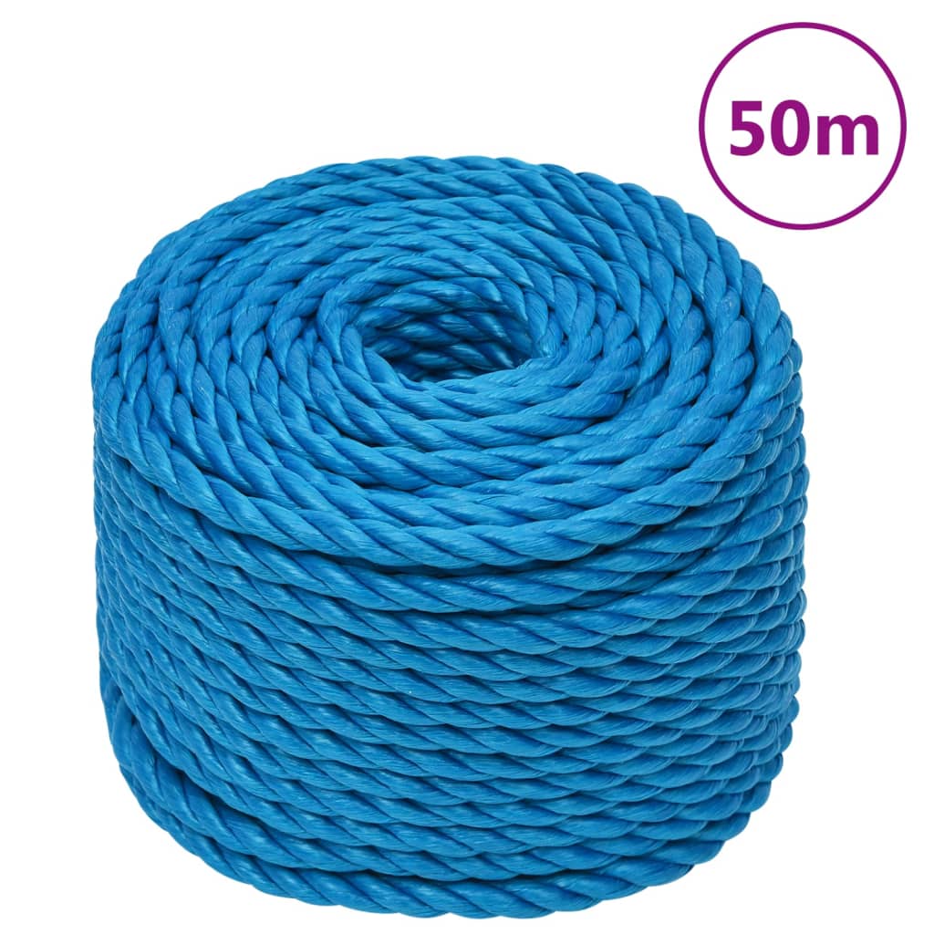 Vidaxl werkouw 14 mm 50 m polipropensko modra