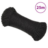 Vidaxl werkouw 3 m mm 25 m Polroprope schwaarz