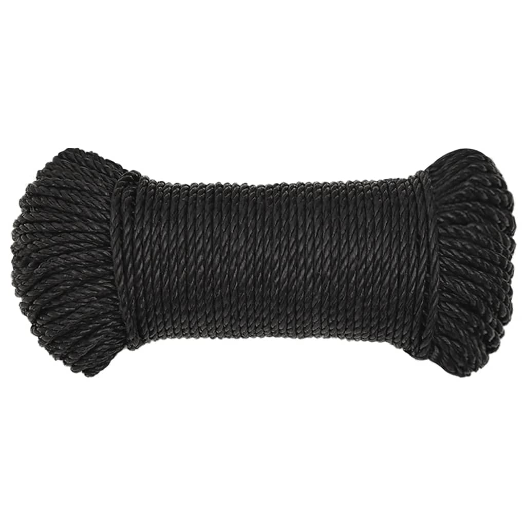 Vidaxl werkouw 3 m mm 25 m Polroprope schwaarz
