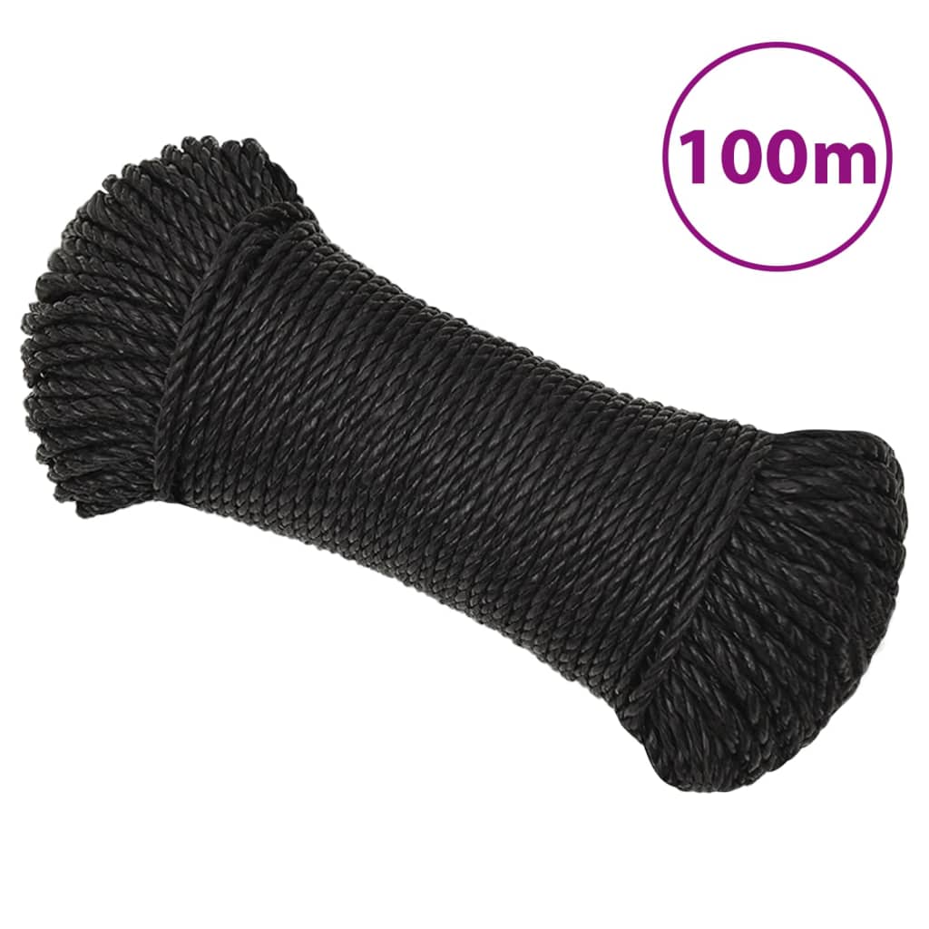 Vidaxl werkouw 3 mm 100 m Polroprope schwaarz
