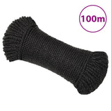 Vidaxl werkouw 3 mm 100 m polypropen černé